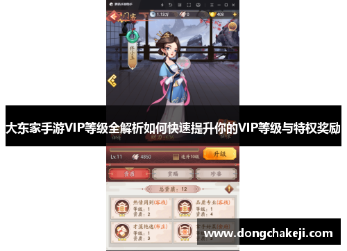 大东家手游VIP等级全解析如何快速提升你的VIP等级与特权奖励